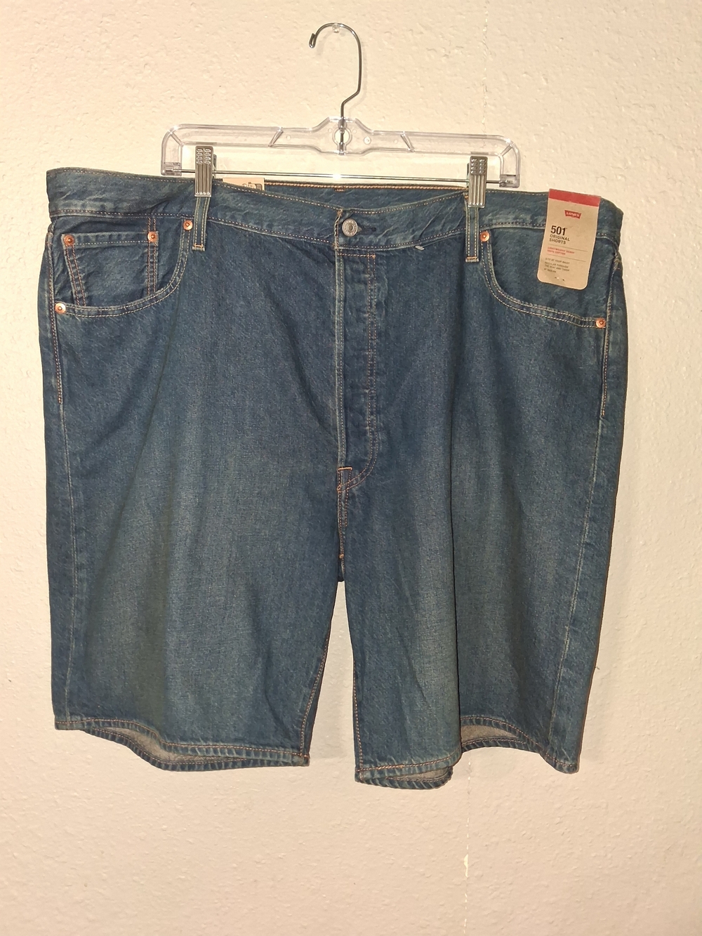 Levis 501 Original Blue Jeans Shorts NWTS Size 44x9